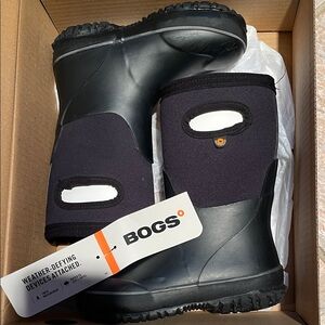 Kids Bogs Black Waterproof Boots